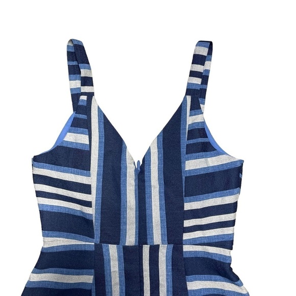 BCBGeneration Blue Striped Sleeveless Mini Dress 0 - Picture 7 of 8